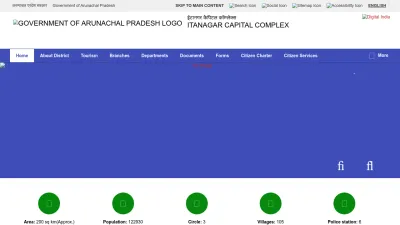 Screenshot preview of itanagar.nic.in