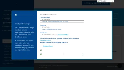 Screenshot preview of como.wa.edu.au