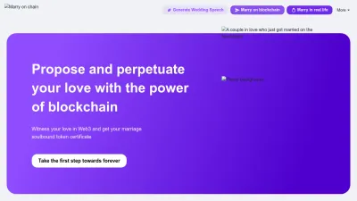 Screenshot preview of marryonchain.com