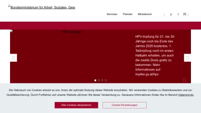 Screenshot of Sozialministerium.gv.at