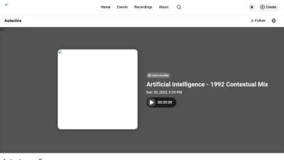 Screenshot preview of autechre.mixlr.com