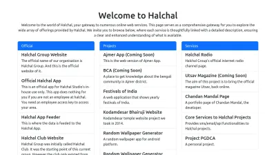 Screenshot preview of halchal.in
