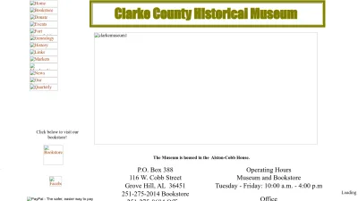 Screenshot preview of clarkemuseum.com