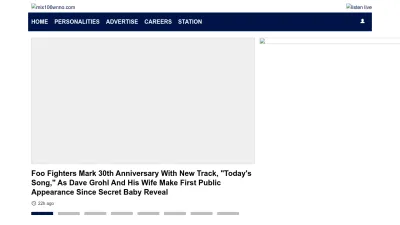 Screenshot preview of mix106wnno.com