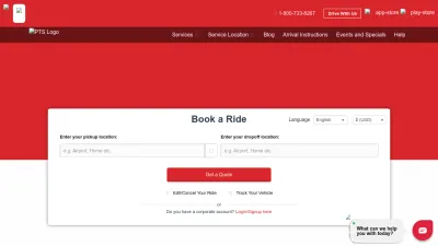 Screenshot preview of primetimeshuttle.com