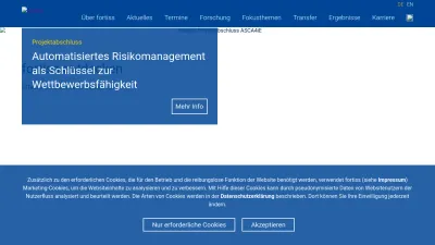 Screenshot preview of fortiss.org