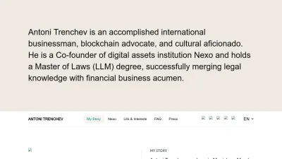 Screenshot preview of antonitrenchev.com