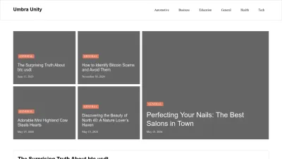 Screenshot preview of umbraunity.com