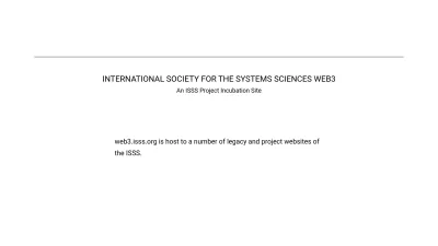 Screenshot preview of web3.isss.org