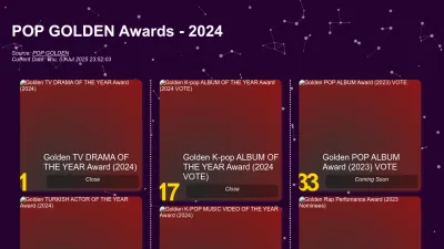 Screenshot preview of vote.popgolden.org