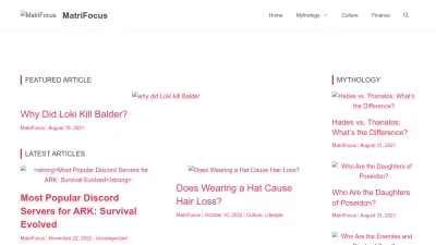 Screenshot preview of matrifocus.com