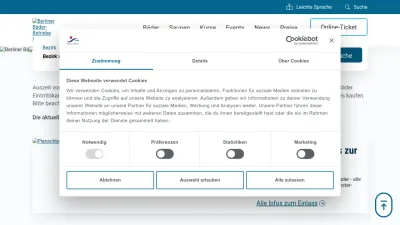 Screenshot preview of berlinerbaeder.de