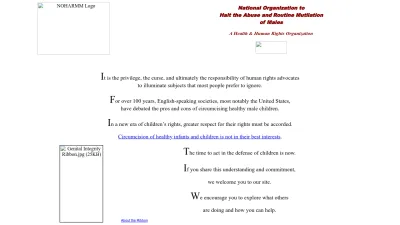 Screenshot preview of noharmm.org