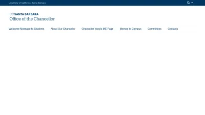 Screenshot preview of chancellor.ucsb.edu