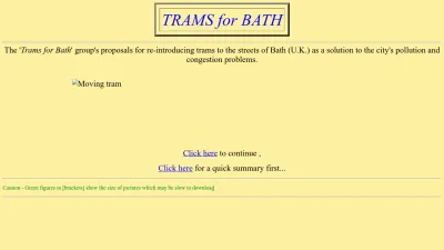 Screenshot preview of bathtram.org