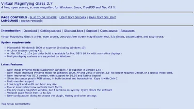 Screenshot preview of magnifier.sourceforge.net