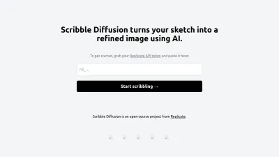 Screenshot preview of scribblediffusion.com