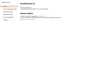 Screenshot preview of paulinternet.nl