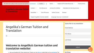 Screenshot preview of angelikasgerman.co.uk