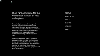 Screenshot preview of franke.uchicago.edu