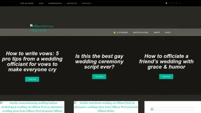 Screenshot preview of offbeatwed.com