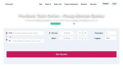 Screenshot preview of minicabit.com