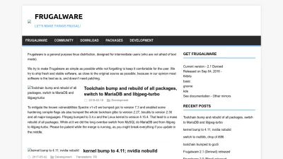 Screenshot preview of frugalware.org