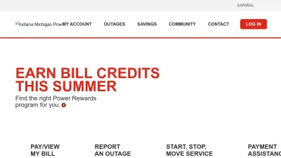 Screenshot preview of indianamichiganpower.com