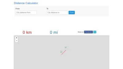 Screenshot preview of distancecalculator.net