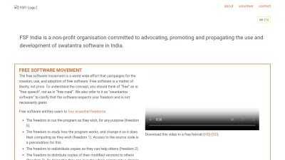 Screenshot preview of gnu.org.in