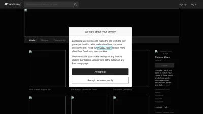 Screenshot of Cadaverclub.bandcamp.com