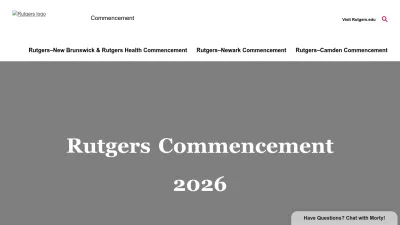 Screenshot preview of commencement.rutgers.edu