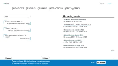Screenshot preview of lebesgue.fr