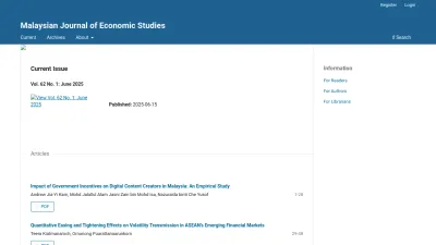 Screenshot preview of mjes.um.edu.my