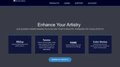 Screenshot preview of revisionfx.com
