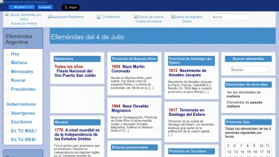 Screenshot preview of efemeridesargentina.com.ar