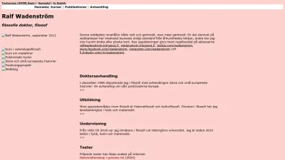 Screenshot preview of wadenstrom.net