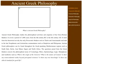 Screenshot preview of philosophy.gr