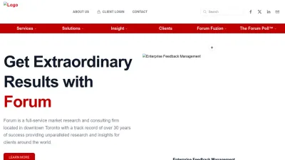 Screenshot preview of forumresearch.com