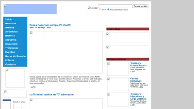 Screenshot preview of busesrosarinos.com.ar
