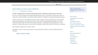 Screenshot preview of math.blogoverflow.com