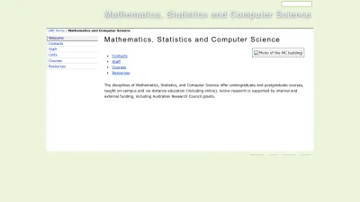 Screenshot preview of turing.une.edu.au
