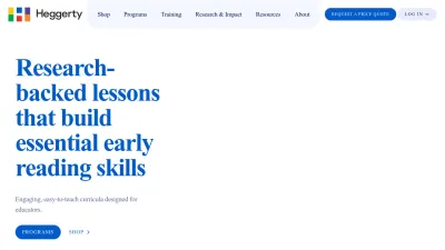 Screenshot preview of heggerty.org