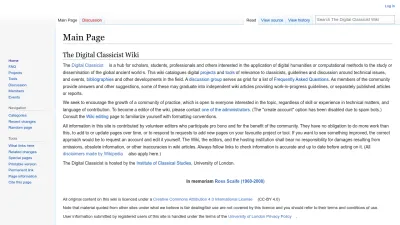 Screenshot preview of wiki.digitalclassicist.org