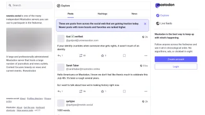 Screenshot preview of newsie.social