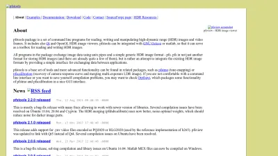 Screenshot preview of pfstools.sourceforge.net