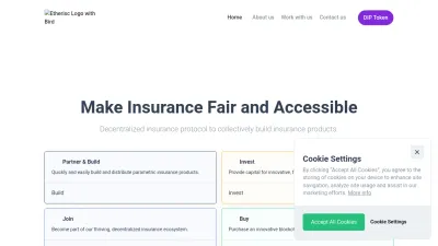 Screenshot preview of etherisc.com