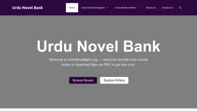 Screenshot preview of urdunovelbank.org