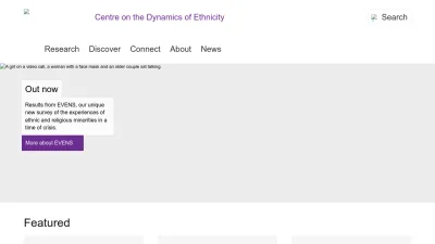Screenshot preview of ethnicity.ac.uk