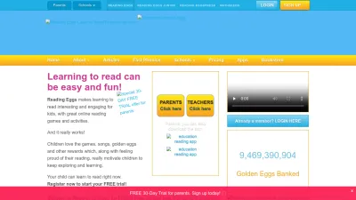 Screenshot preview of readingeggs.com.au